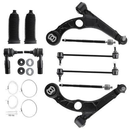 Solidspare Front Lower Control Arms Sway Bars Tierods for 2015-2017 Dodge Dart Chrysler 200