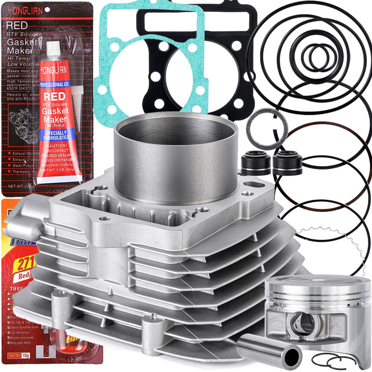 Solidspare For Kawasaki Bayou 300 KLF300B 2x4 1989-2004 Cylinder Piston Top End Rebuild Kit