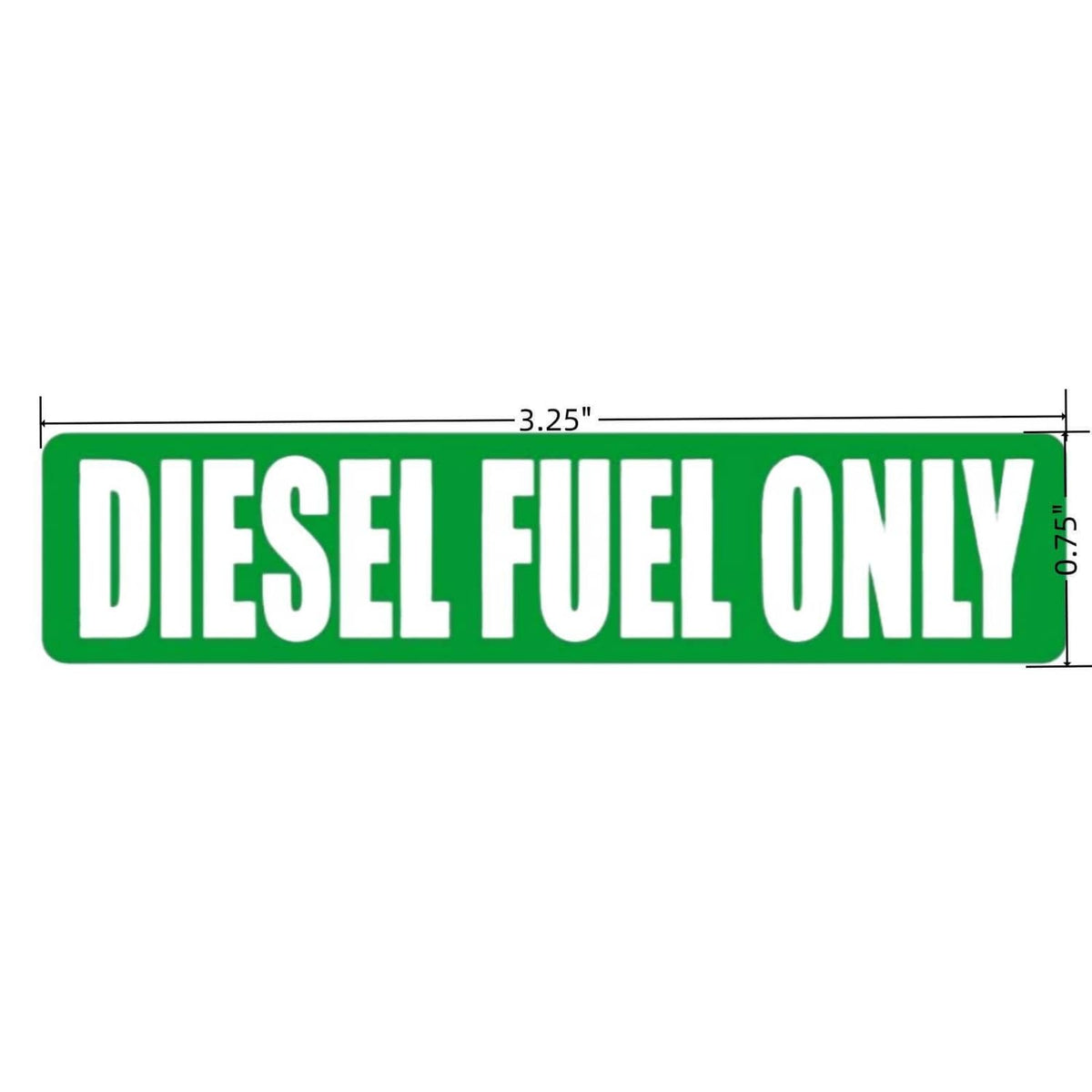 Solid Spare 20-pack DIESEL FUEL ONLY Vinyl Decals | Stickers | Turbo Barrell Labels Markers
