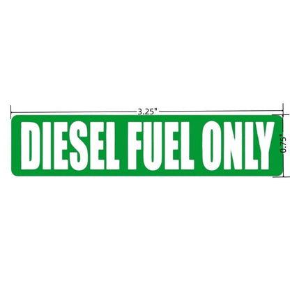 Solid Spare 20-pack DIESEL FUEL ONLY Vinyl Decals | Stickers | Turbo Barrell Labels Markers