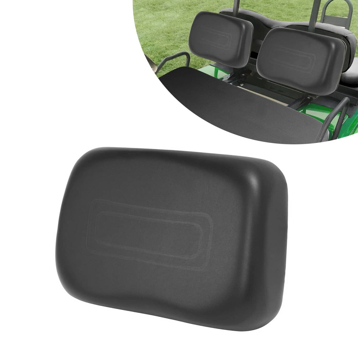 Solidspare Black Front Seat Back Cushion For Club Car DS Golf Cart 1979 1980-2000.5
