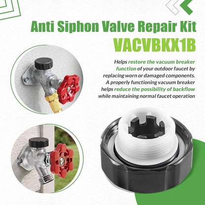 Solidspare VACVBKX1B Vacuum Breaker Kit, for Anti-Siphon Frost-Free Sillcock Valves, 4 Pack