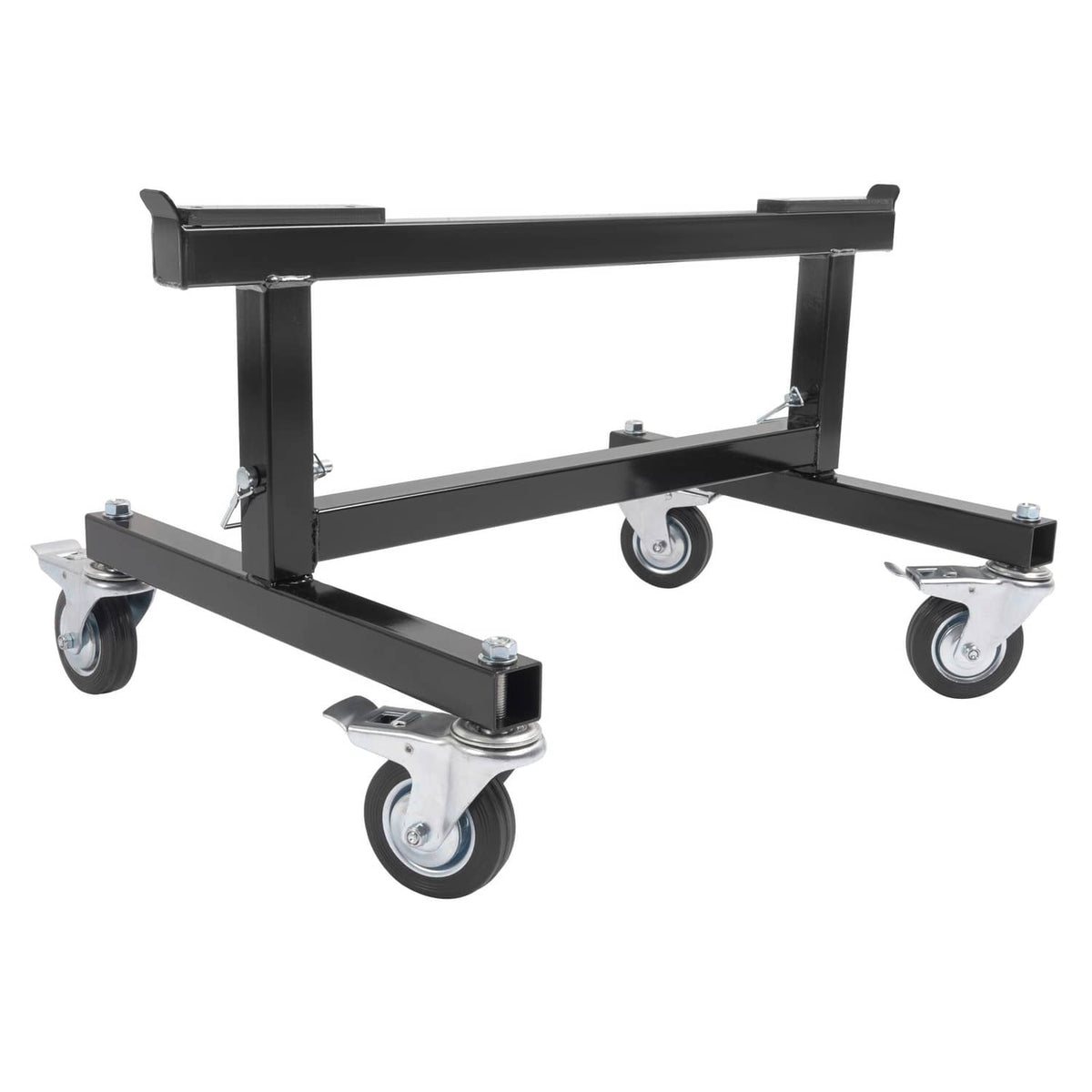Solid Spare 2PCS 16-20in Adjustable Chassis Stand Sprint Midget Car Locking Casters Black