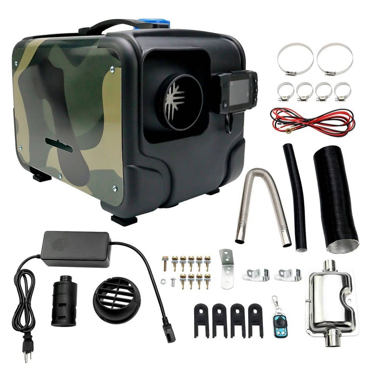Solidspare 8KW Diesel Air Heater All in one 12V/24V 110V Bluetooth APP Remote Control Car