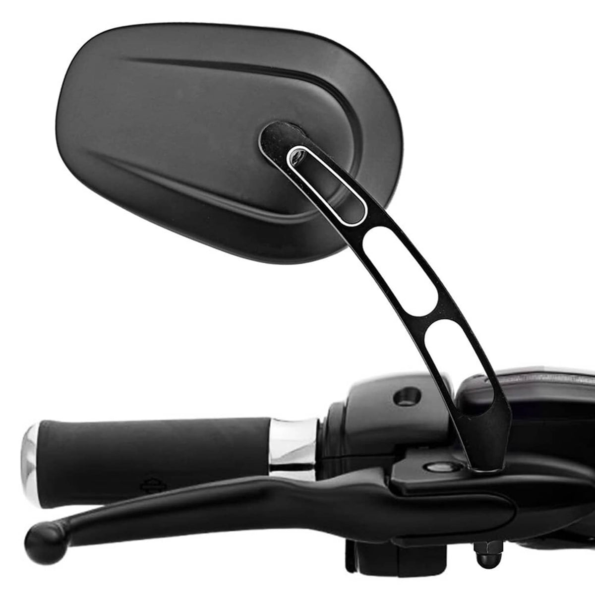 Solidspare 8mm Black Rear View Mirrors For Harley FLSTC FXDB Dyna FXDF Left and Right
