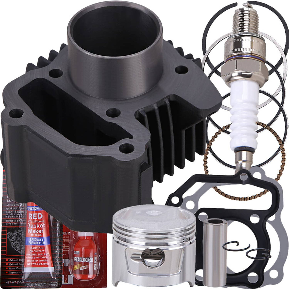 Solidspare Top End Kit For Yamaha YFM80 Moto 4 Raptor Grizzly Badger 80 Cylinder Piston