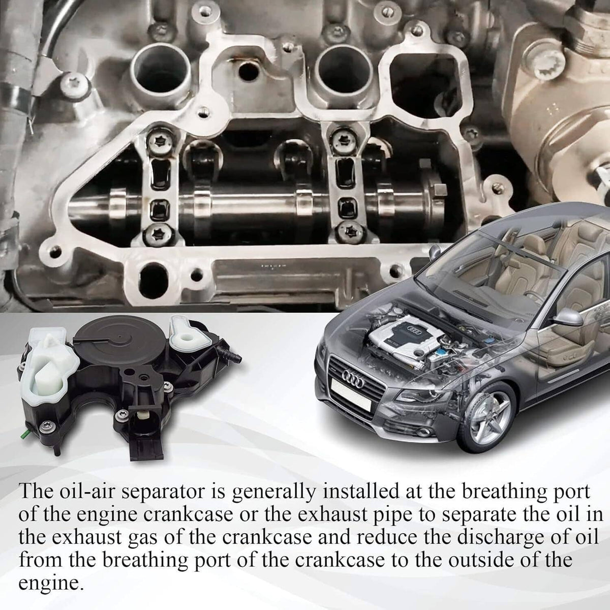 Solidspare PCV Valve Oil Separator For 2014-2020 Golf GTi Jetta 1.8T 2.0T 06K103495AH