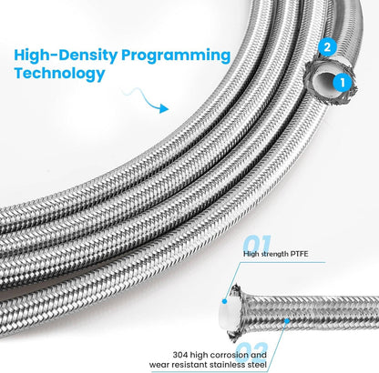 Solidspare SS Braided Transmission Cool Hoses Lines Kit For 700R4/ TH350/ TH400/ NP-700RTL
