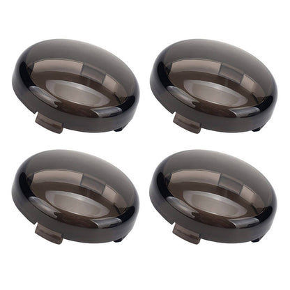 Solidspare 4PCS For Harley Heritage Softail Touring Turn Signal Light Lamp Cover Smoke Lens