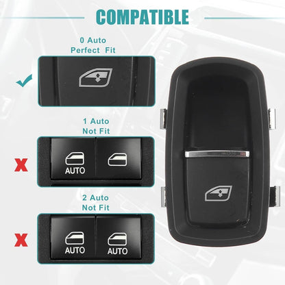 Solid Spare Power Window Switch for 2011-2018 Porsche Cayenne Passenger Side 7PP959855BDML