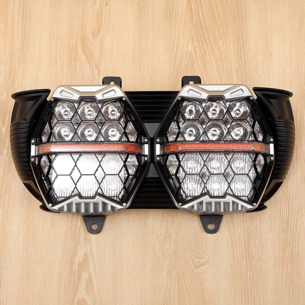 Solidspare Dual LED Headlight Lamp Projector For Harley Road Glide Special FLTRXS 2015-2024