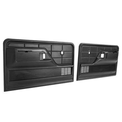 Solid Spare Fit 73-79 Ford F-100 F-150 F-250/ 78-79 Ford Bronco Interior Door Panels Black