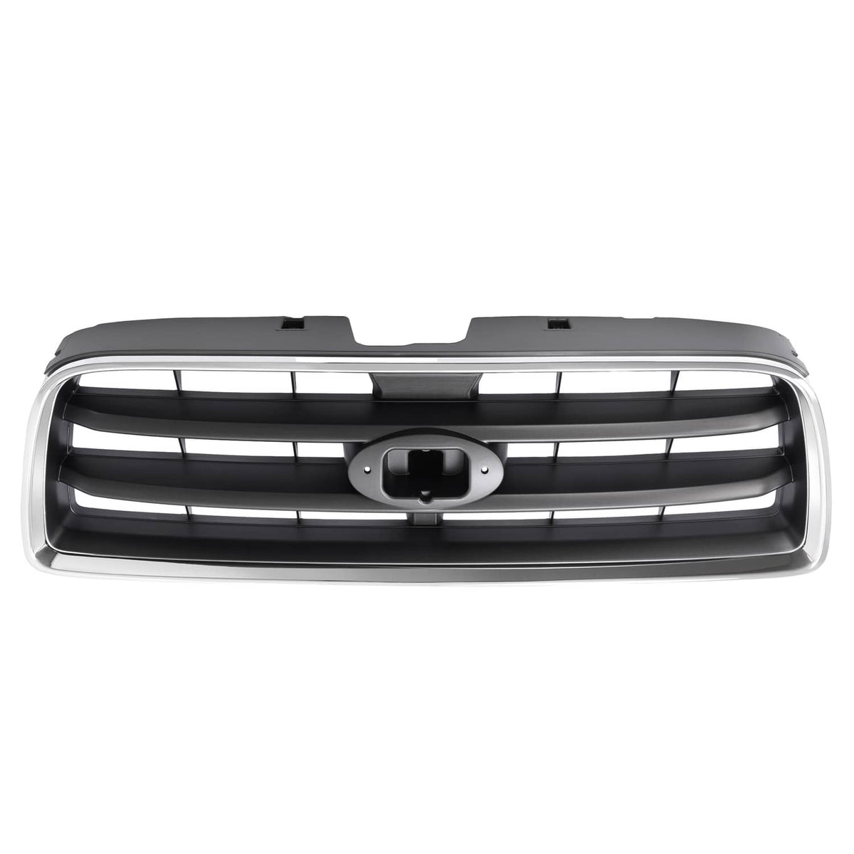 Solid Spare For Subaru Forester 2003-2005 Front Chrome Shell w/ Gray Insert Grille Grill