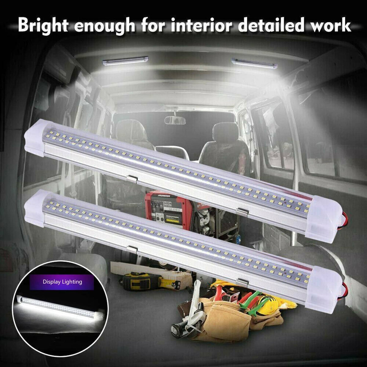 Solidspare 4Pcs 12V 108LED RV Ceiling Dome Light LED Interior Lighting for Trailer Camper