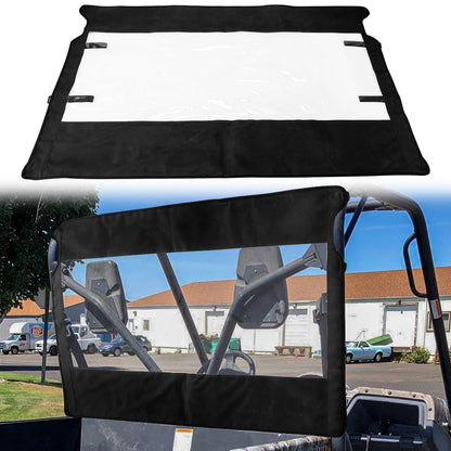 Solidspare UTV Rear Window Shield Windshield For Yamaha Rhino 450/660/700 Massimo 500/700