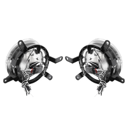 Solid Spare For Ford Mustang GT 2005-2009 Clear Halo Fog Lights Driving Bumper Lamps Pair