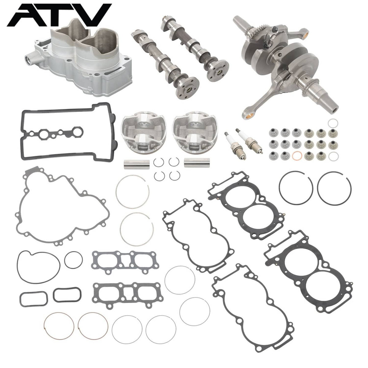 Solidspare Fit For Polaris /RZR1000 XP 1000 Cylinder Piston Crankshaft Camshaft Kit 3023156