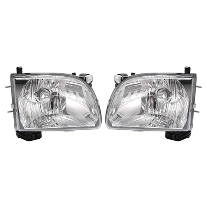 Solid Spare For Toyota Tacoma 2001 02 03 2004 Headlights Headlamps w/Bulb Driver & Passenger
