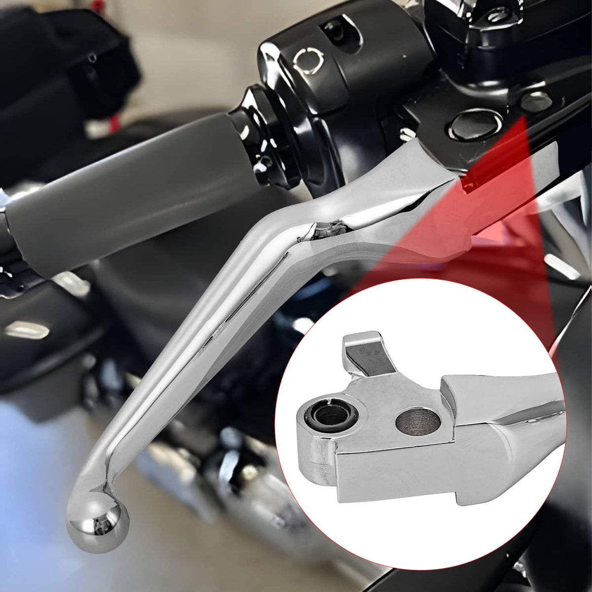Solidspare Chrome Wide Hand Levers for Harley Sportster Softail Dyna Street Glide Road King