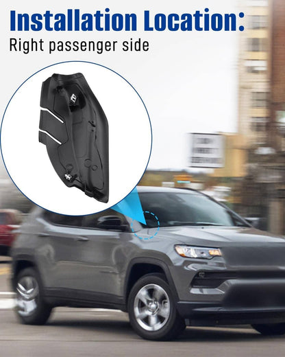 Solid Spare For Jeep Compass 2018-2025 Left & Right Cowl Side Panel Trims Black