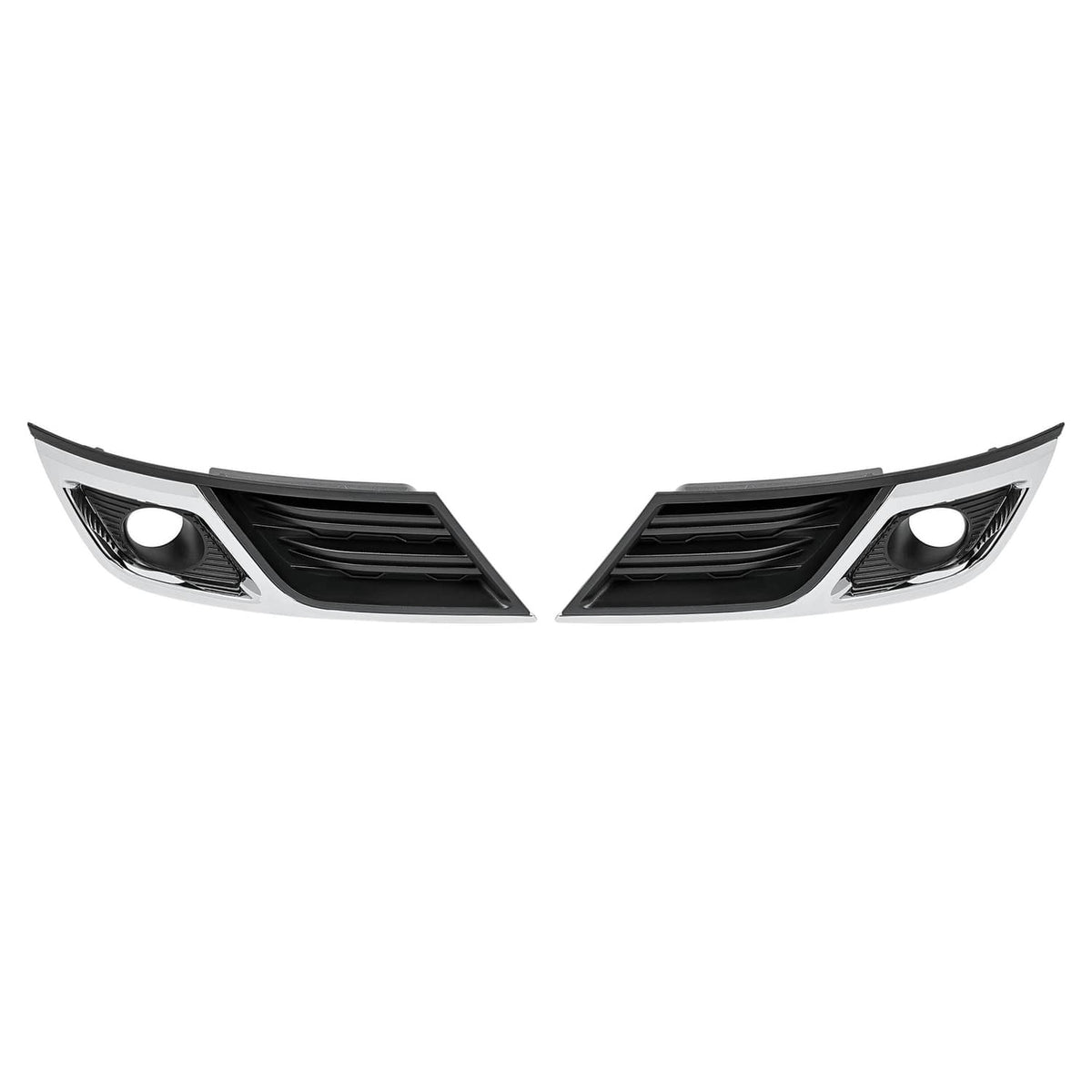 Solid Spare Fog Light Cover Bezel Trim Left & Right Black & Chrome For Chevy Traverse 13-17
