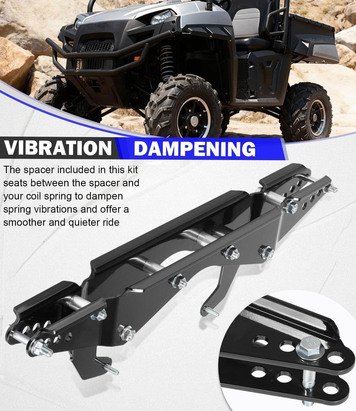 Solid Spare 2''-3'' Lift Kit Front & Rear for Polaris RZR S 800, RZR 4 800 2010-2014