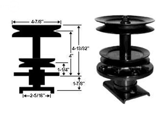 Solid Spare SPINDLE ASSEMBLY AYP HUSQVARNA 121704X 121705X 532121704 532121705 532 12 17-05