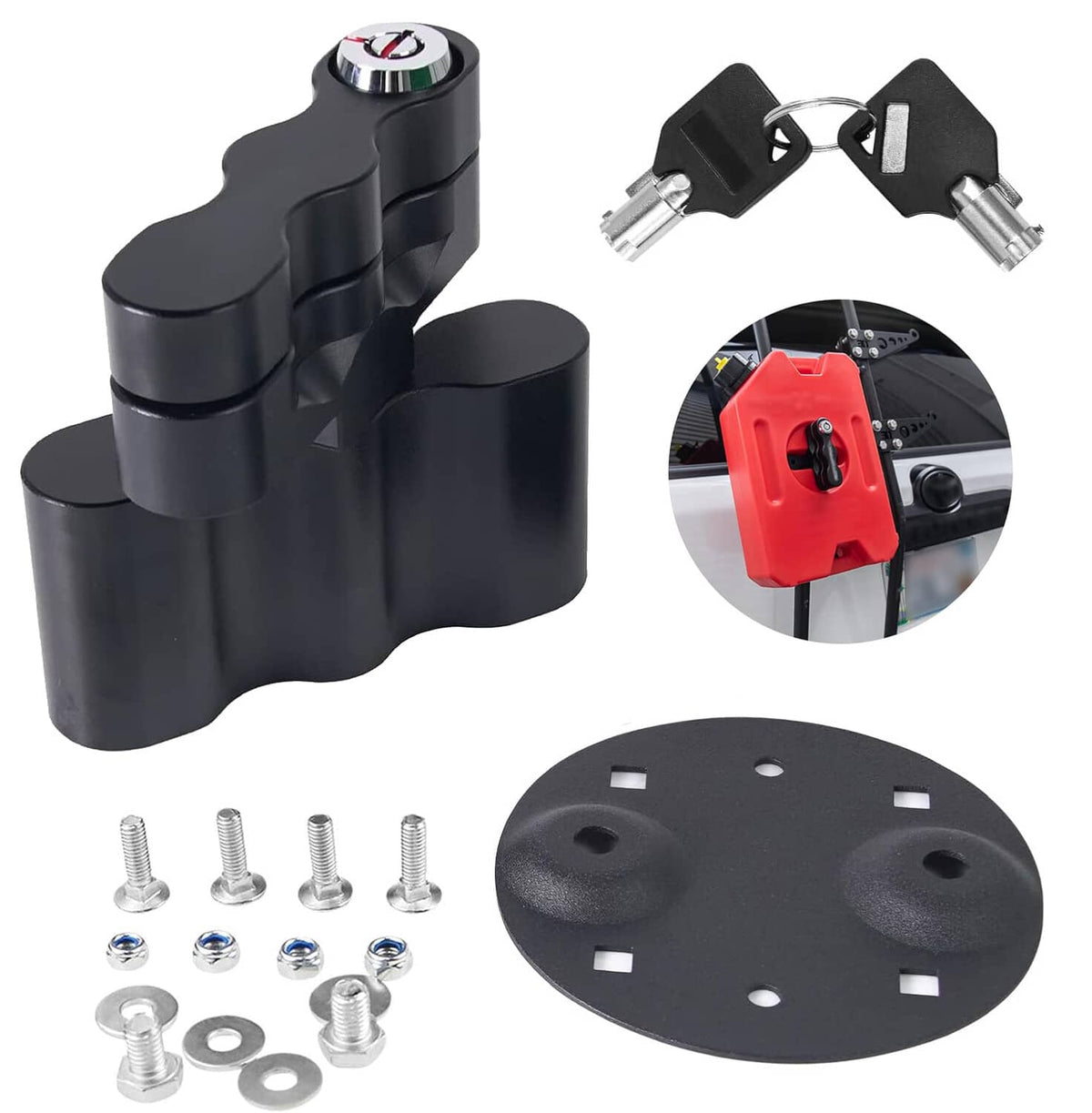 Solidspare Black For ROTOPAX Standard Pack Mount Lock RX-LOX-PM RX-PM LOX-PM