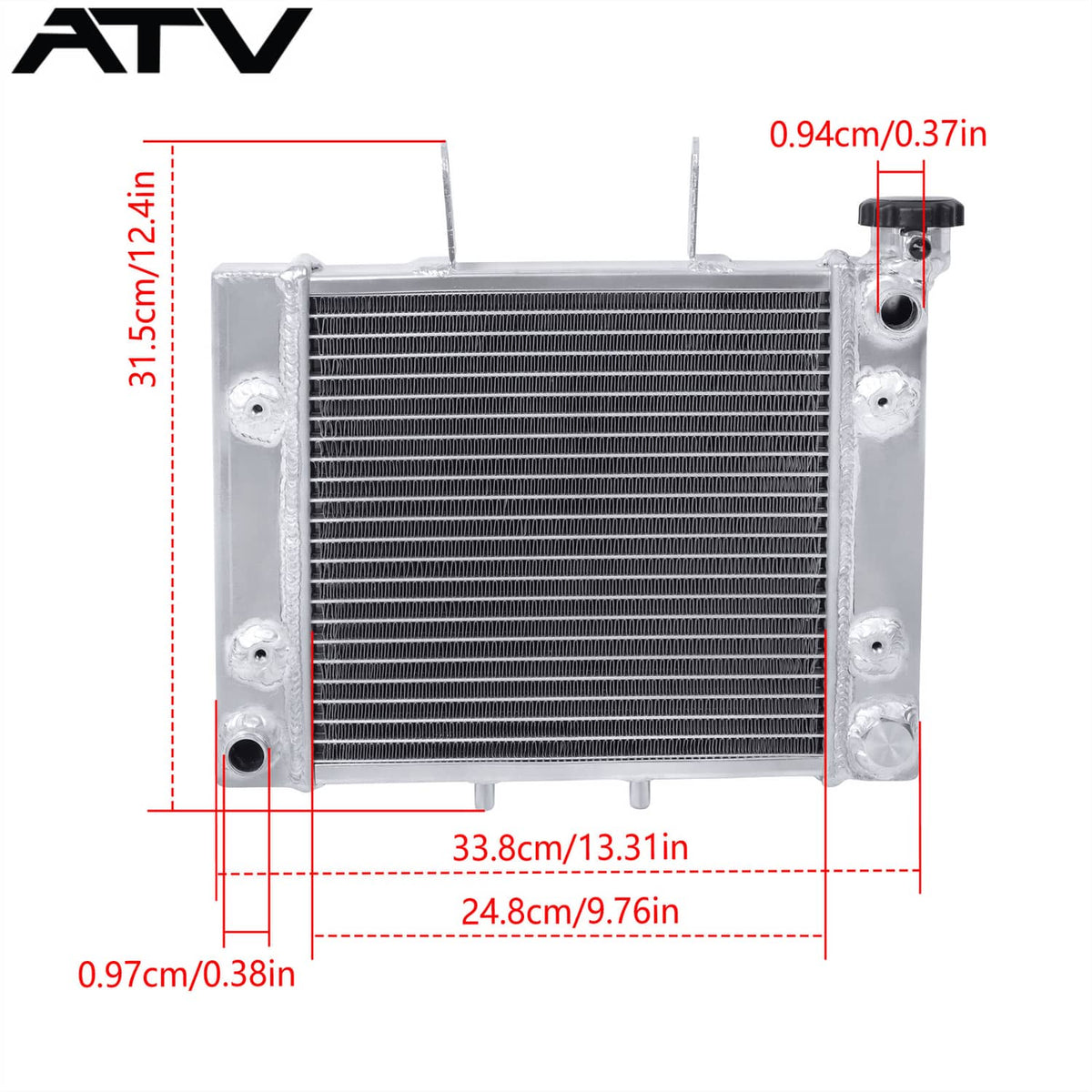 Solidspare For CAN AM/CANAM For BOMBARDIER RALLY 175 & 200 3 ROW ALUMINUM RADIATOR ATV