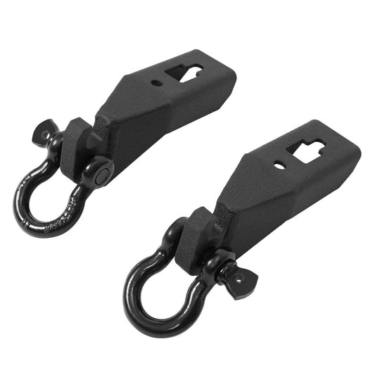 Solid Spare 2pcs Front Tow Hook Shackle Mount Kit w/Hardware For Ford F150 F-150 2009-2023