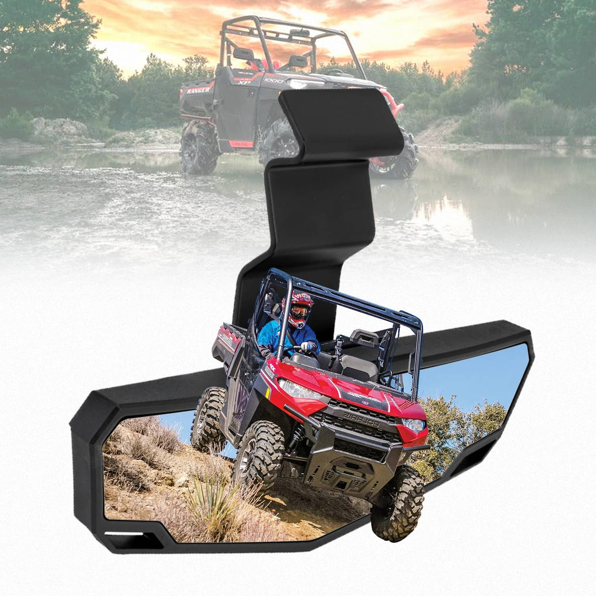 Solidspare UTV Rear View Center Mirror For Ranger XP 1000 /Crew 1000 Diesel /Crew XP 900