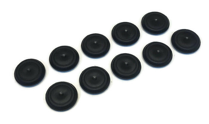 (10) 1" Inch Black Rubber FLUSH MOUNT HOLE PLUG - Sheet Metal Auto Body Panel