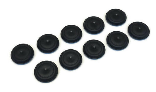 Solid Spare (10) 1" Inch Black Rubber FLUSH MOUNT HOLE PLUG - Sheet Metal Auto Body Panel