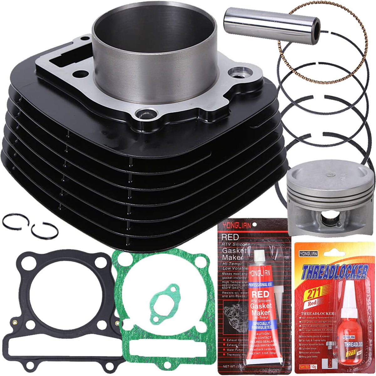 Solidspare Cylinder Piston Gasket Head Top End Kit for Yamaha Warrior 350 YFM350X 1987-2004