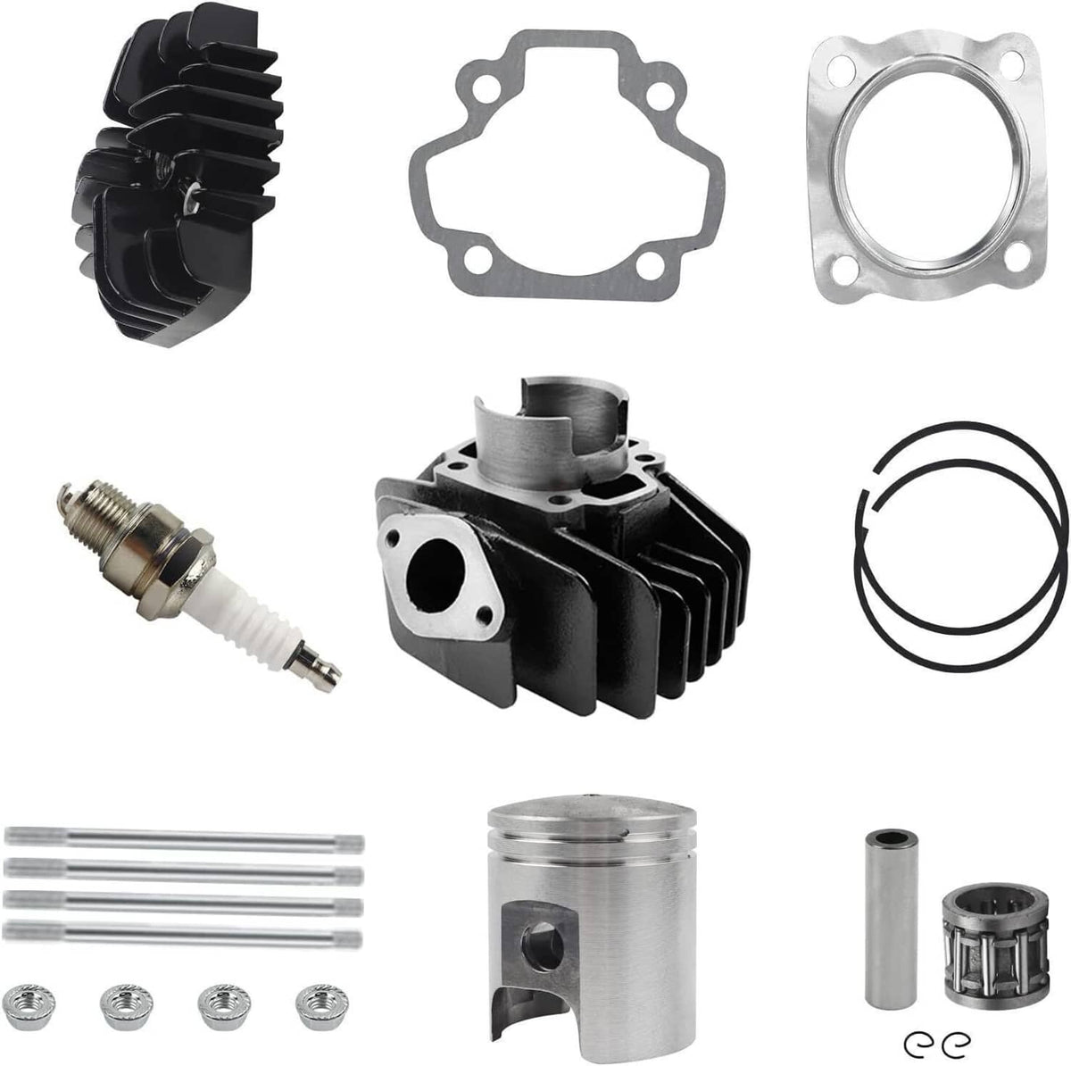 Solidspare 60CC Big Bore Set For 1981-2009 Yamaha PW50 Cylinder Piston Gasket Head Top End