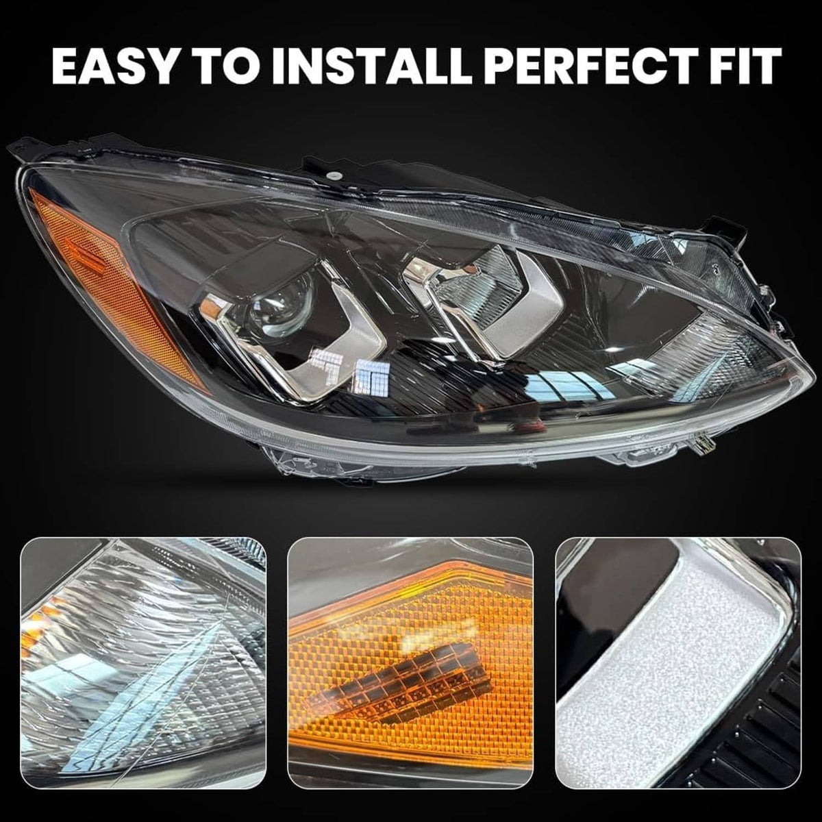 Solidspare Halogen Headlight Headlamp with Bulb Right Side For 2020-2022 Ford Escape S/SE
