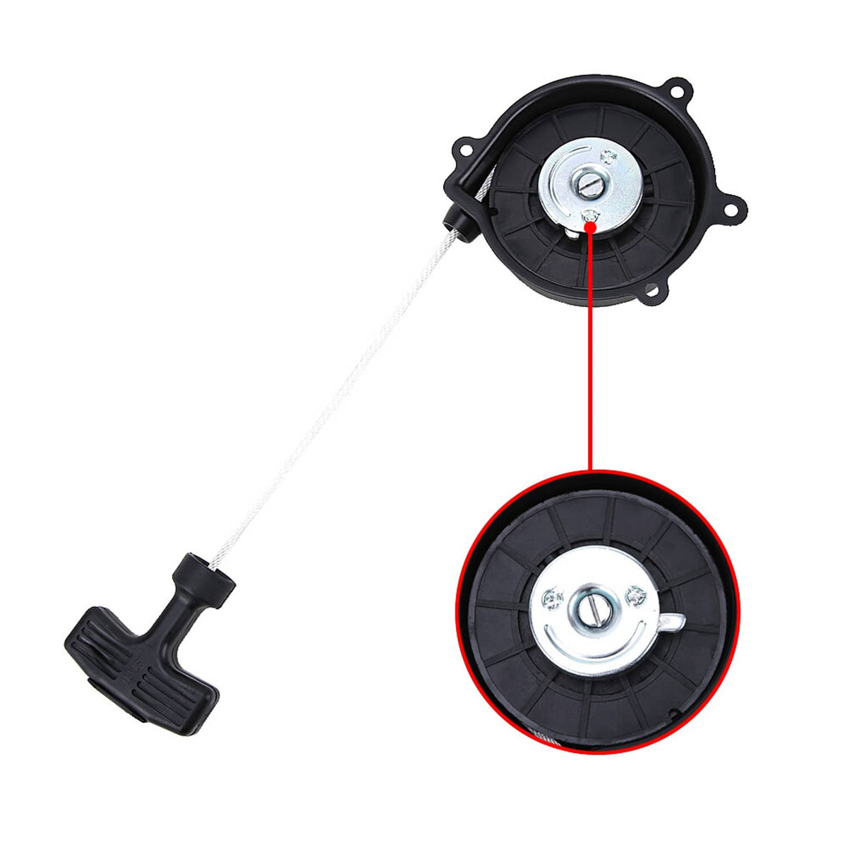 Solidspare 28400-HN5-N01 Recoil Pull Starter Assembly For 2000-06 Honda Rancher 350 TRX350