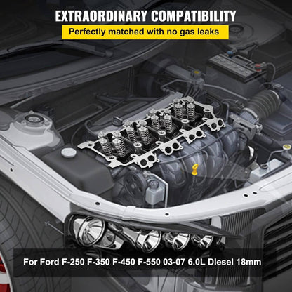 Solidspare 20mm Cylinder Head For 03-07 Ford F-250 F-350 F-450 F550 6.0L Powerstroke Diesel