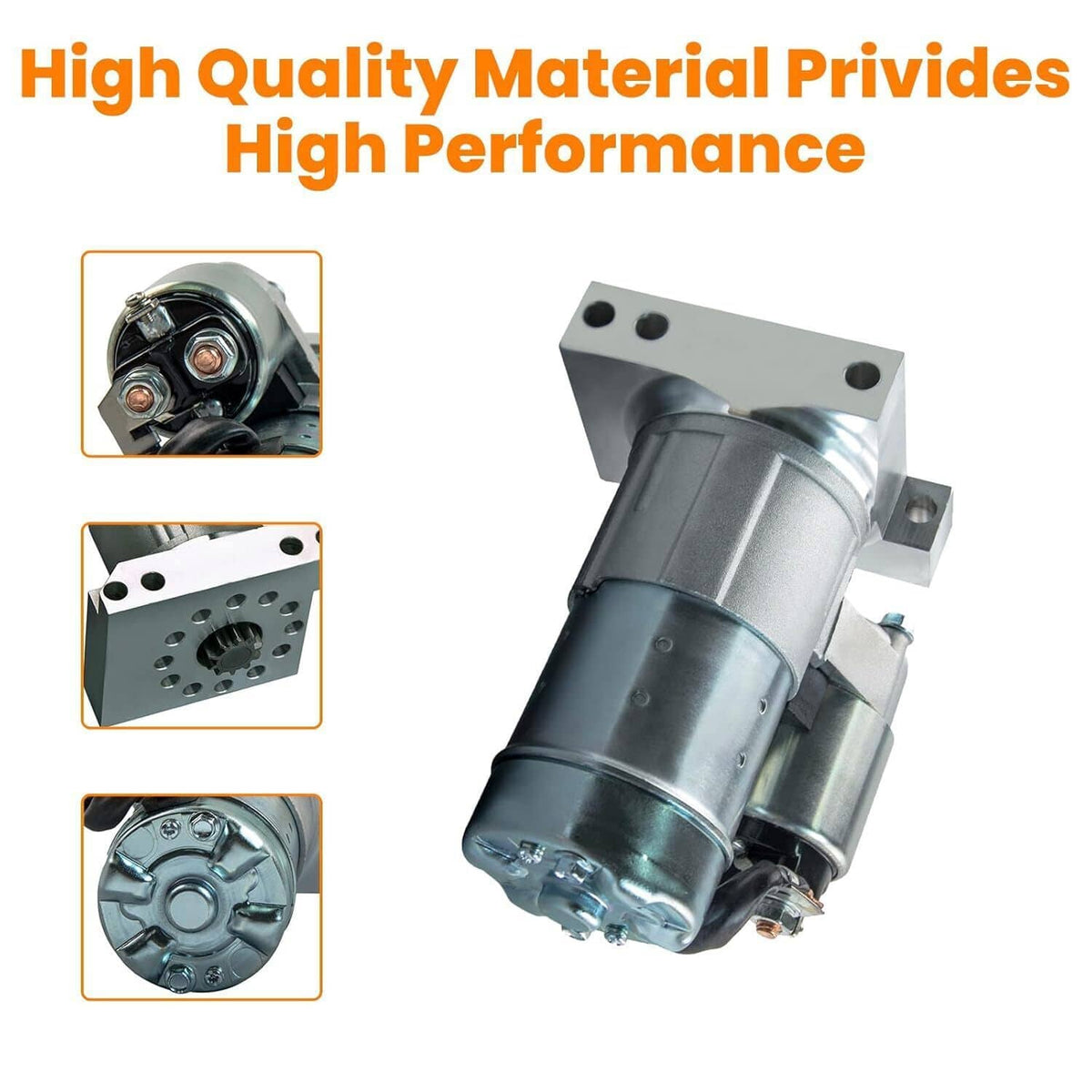 Solidspare Starter Motor for Chevy SBC BBC GM Super Mini High Torque 1.4KW CW 12V 10 Teeth