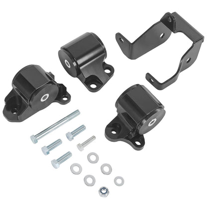 Solidspare 2-Bolt Engine Motor Mount Kit For 1996-2000 Civic B/D-Series Billet Aluminum