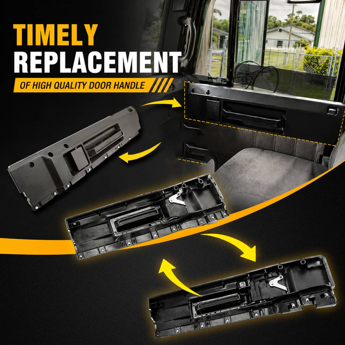 Solidspare New Front Interior Door Handles Left & Right for Freightliner FLD120 FLD120SD