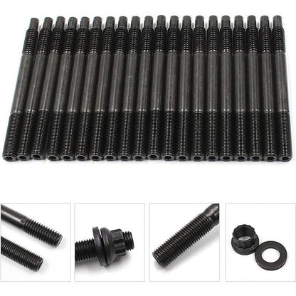 Solidspare Black Cylinder Head Stud Kit For 97-03 Chevy LS1 LQ9 LS6 4.8L 5.3L 6.0L Engines