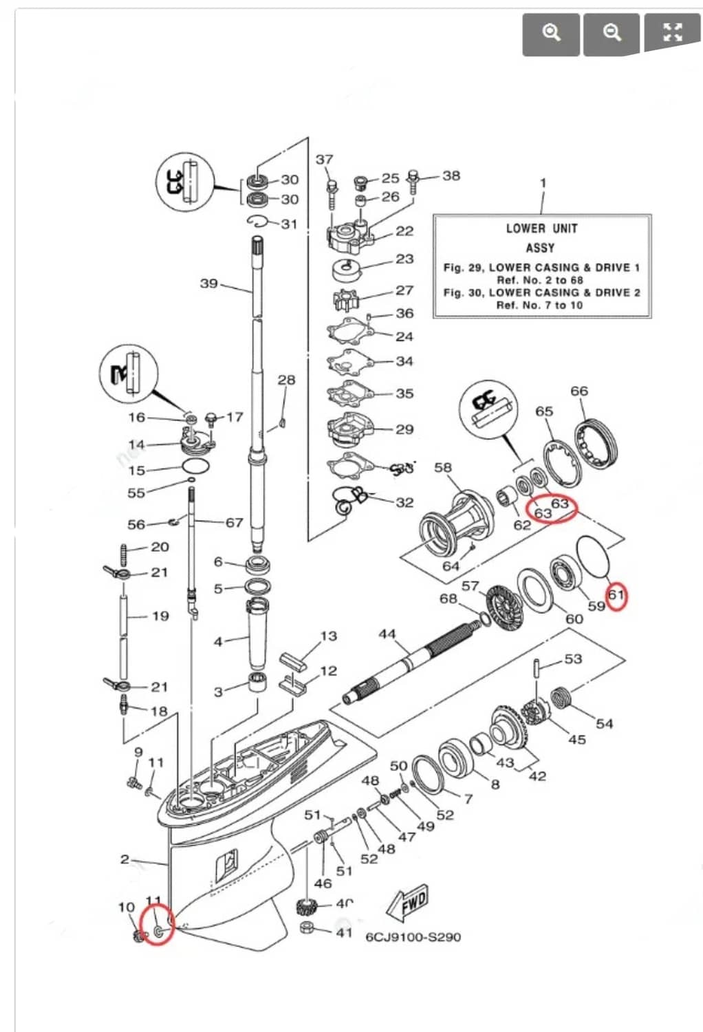 Solid Spare Yamaha Lower Unit Seal Kit 93101-25M03 90430-08003 F40G F70A F80A/B F100A/D