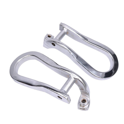 Solidspare Pair Chrome Tow Hooks Kit 84072464 For 2015-2019 Silverado Sierra 2500HD& 3500HD