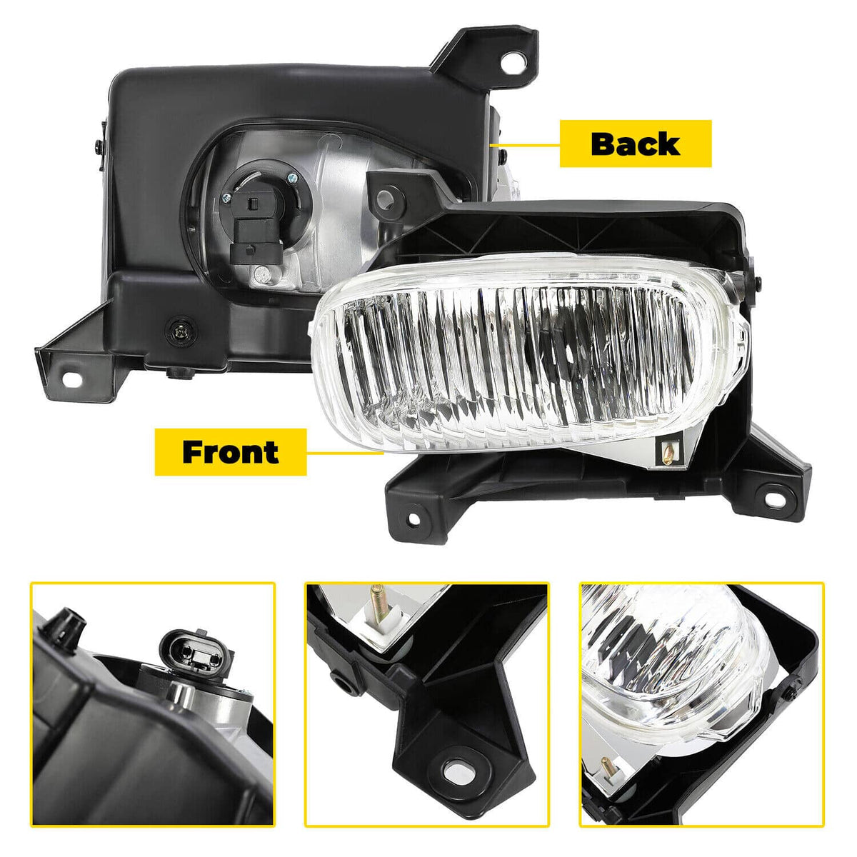 Solid Spare Front Left Drving Fog Lamp Clear With Bulb Set For Toyota Tundra 2000-2006