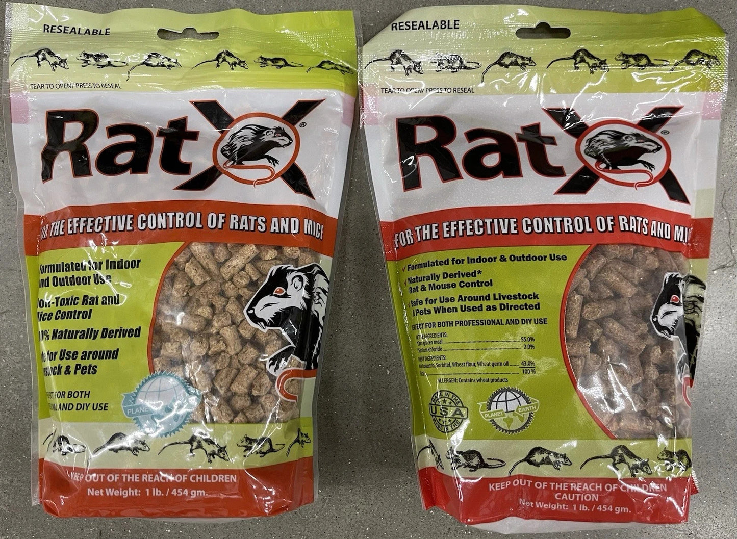 (2) EcoClear Products RatX All-Natural Non-Toxic Humane Rat and Mouse Rodent