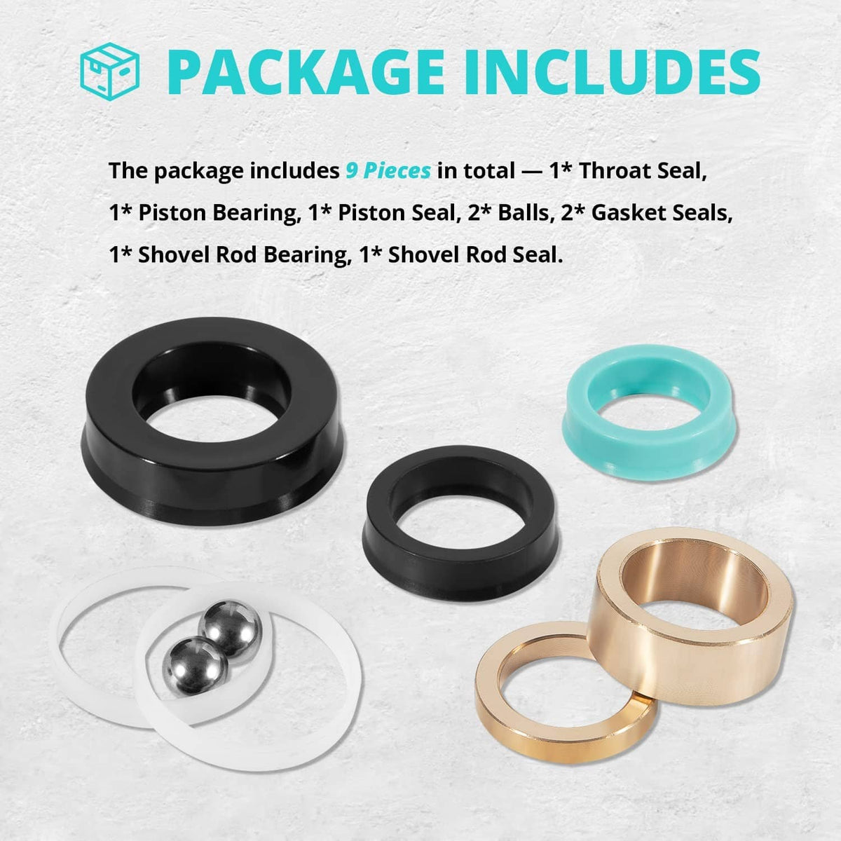 Solidspare 241623 Pump Repair Kit Fit for Fireball 300 (50:1) & Dynastar 10:1 Grease Pumps