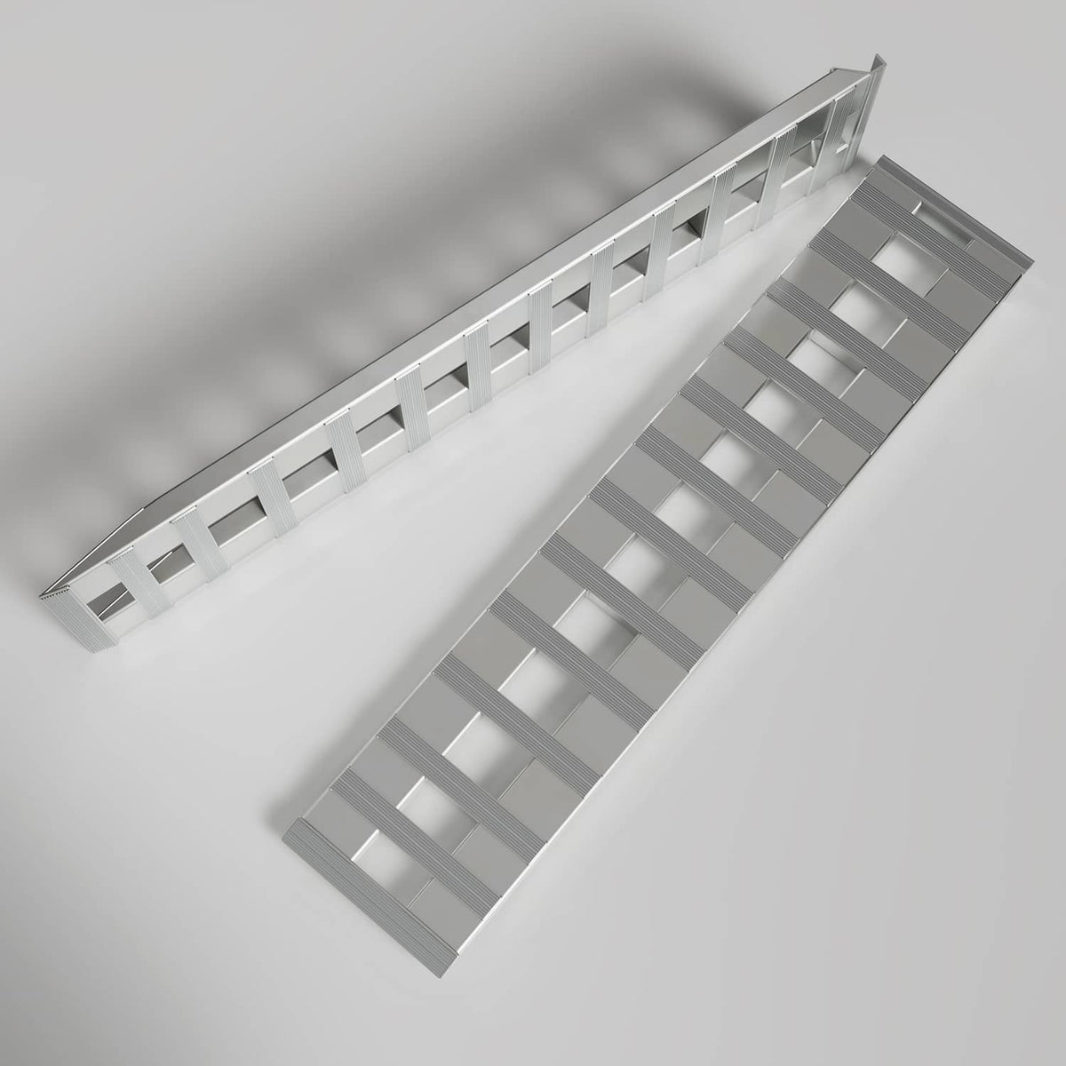 Solidspare 8500Lbs 72" X 15" Aluminum Hook Ramps Car Trailer Truck 1 Pair Ramps Hook End