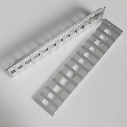Solidspare 8500Lbs 72" X 15" Aluminum Hook Ramps Car Trailer Truck 1 Pair Ramps Hook End