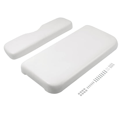 Solidspare White Golf Cart Front Seat Bottom Cushion Backrest For EZGO RXV 2008-Up Models